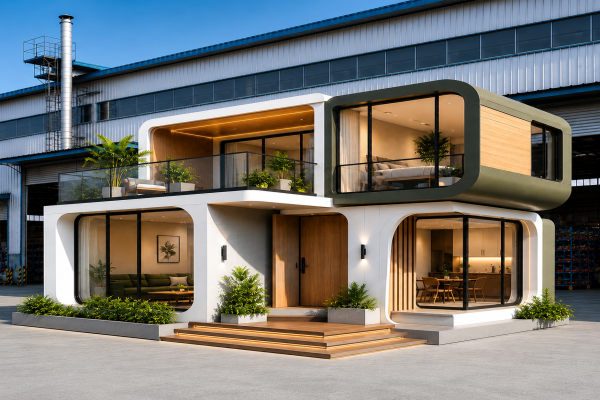 Two-story Capsule Villa（Spacecraft Housing Series）